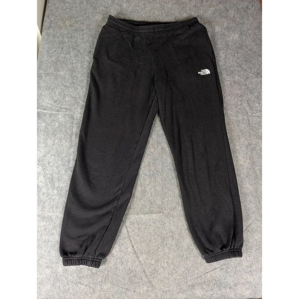 The North Face Mens Black Fleece Jogger Sweatpants Embroidered Logo NF0A5I67